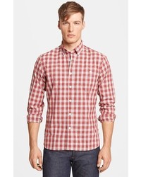 Todd Snyder Plaid Woven Shirt Red X Large