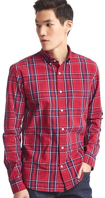 gap red plaid shirt