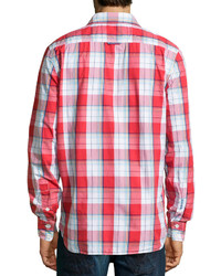 Superdry Washbasket Woven Check Shirt Red