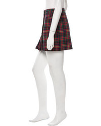 Dolce & Gabbana Dg Pleated Plaid Mini Skirt
