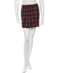 Dolce & Gabbana Dg Pleated Plaid Mini Skirt