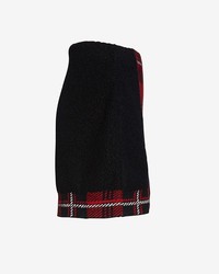 M Missoni Plaid Mini Skirt Redblack