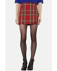 Topshop Tartan Plaid Skirt Red 4