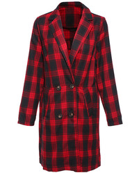 Red Plaid Outerwear