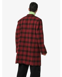 Balenciaga Oversized Checked Wool Double Breasted Coat