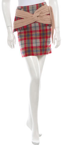 plaid peplum skirt