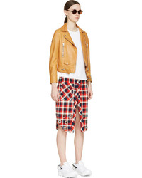 Filles a papa Red Navy Checkered Skirt