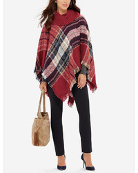 The Limited Plaid Blanket Poncho