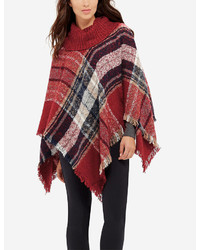 The Limited Plaid Blanket Poncho