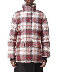 Burberry Selsey Check Print Down Coat