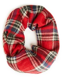 Dailylook Madison Plaid Infinity Scarf In Red