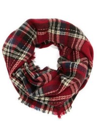 Look By M Plaid Infinity Scarf
