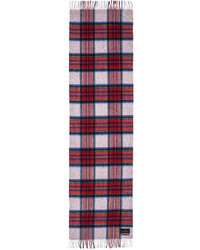 Scotch & Soda Multicolour Check Scarf With Fringes