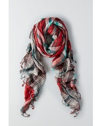 American Eagle Outfitters O Reversible Plaid Scarf