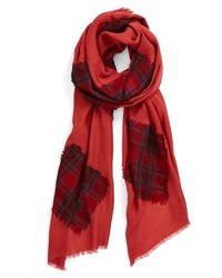 Nordstrom Plaid Patch Scarf