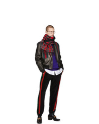 Gucci Red Wool And Cashmere Tartan Scarf