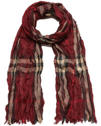 Burberry Shoes Accessories Checked Wool Cashmere Scarf