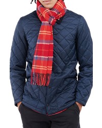 Barbour Tig Plaid Lambswool Scarf In Red At Nordstrom