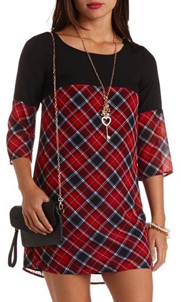 charlotte russe plaid dress