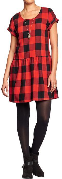 old navy buffalo check dress