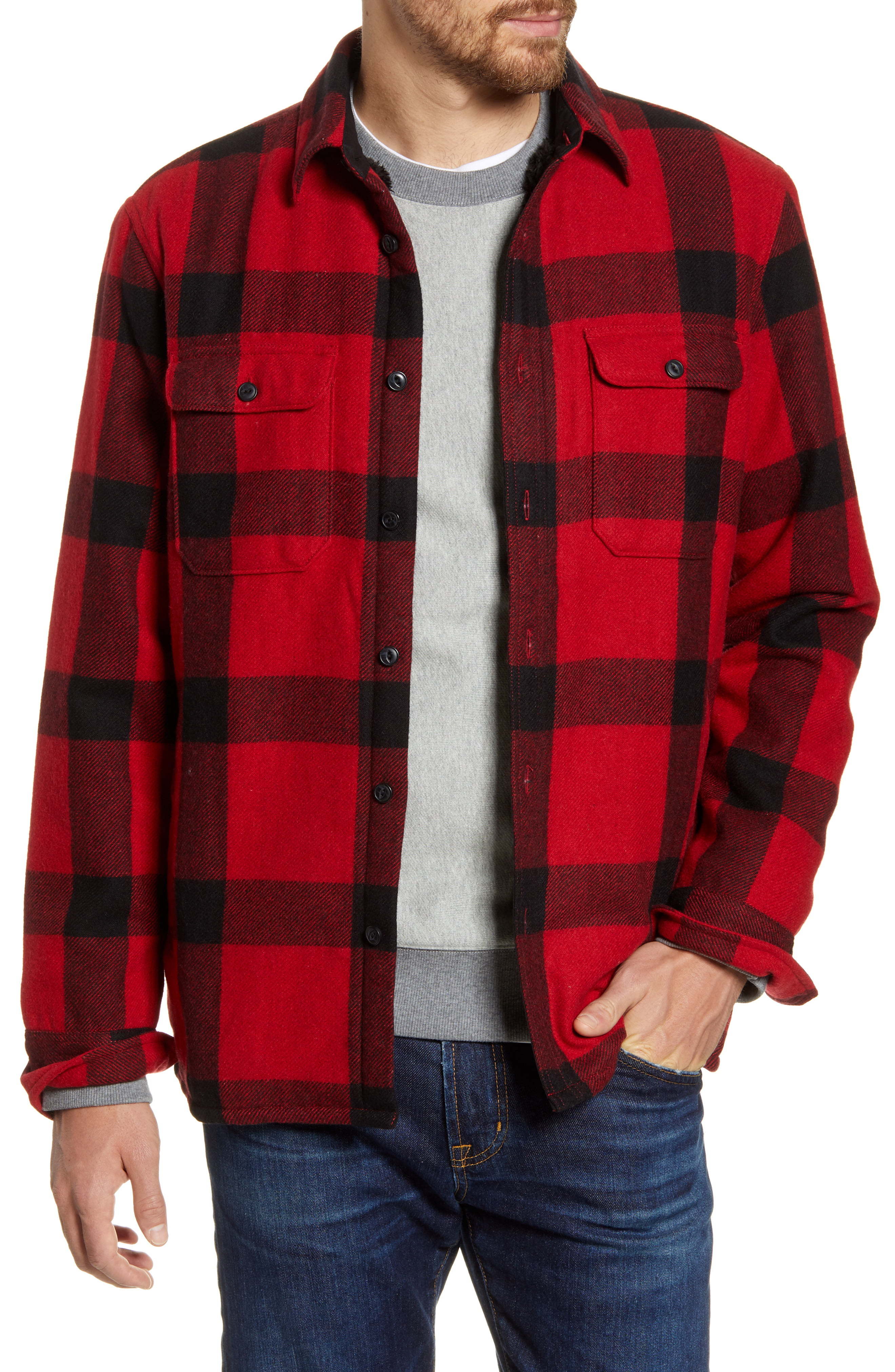 1901 Buffalo Check Shirt Jacket, $49 | Nordstrom | Lookastic