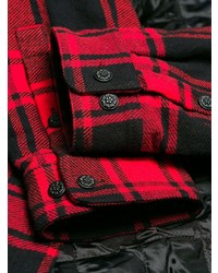 Off-White Hooded Checked Flannel Jacket