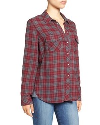 KUT from the Kloth Evelyn Plaid Roll Sleeve Shirt