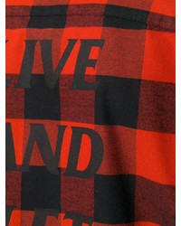 Neil Barrett Live And Let Live Checked Shirt