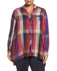 Melissa McCarthy Plus Size Seven7 Plaid Flannel Shirt