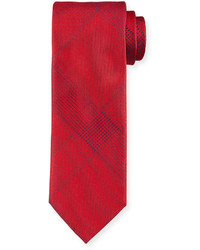 Red Plaid Silk Tie