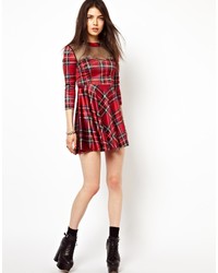 Freak Of Nature Lost And Bound Plaid Dress