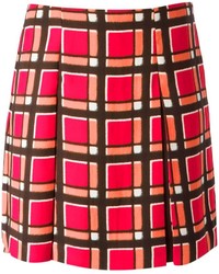 Red Plaid Skater Skirt