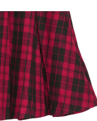 H&M Pleated Skirt Redchecked Ladies