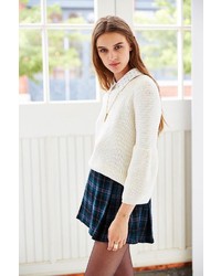 Urban Outfitters Ecote Plaid Inverted Pleat Mini Skirt