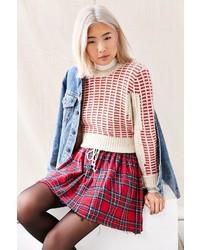Urban Renewal Recycled Plaid Flannel Mini Skirt