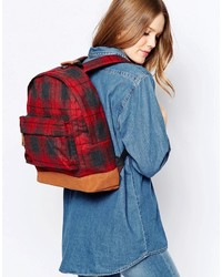 Mi-pac Plaid Red Backpack