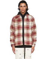 Billionaire Boys Club Red Beige Brushed Check Shirt