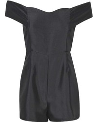 Boohoo Claudia Silky Sweetheart Off The Shoulder Playsuit