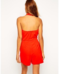 Asos Collection Romper With Twist Neck Detail