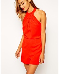 Asos Collection Romper With Twist Neck Detail