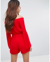 Oh My Love Fluted Sleeve Romper