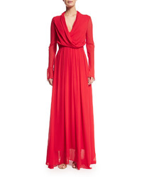 Camilla And Marc Camilla Marc Long Sleeve Blouson Crinkled Gown