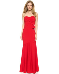 Badgley Mischka Collection Strapless Bow Gown