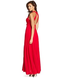 GUESS by Marciano Pita Halter Pleated Gown