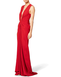 Thakoon Red Plunge Gown