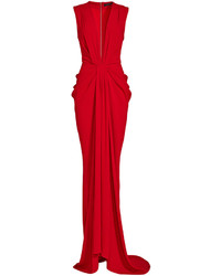 Thakoon Red Plunge Gown