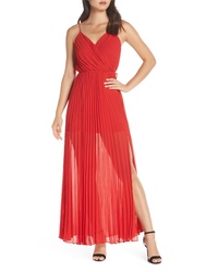Ali & Jay Roses Are Red Pleated Maxi Dress