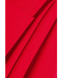 Preen by Thornton Bregazzi Finella Pleated Stretch Crepe Midi Dress Red