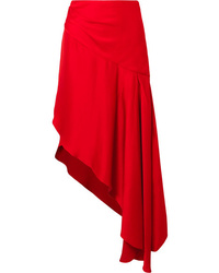 Monse Asymmetric Satin Midi Skirt