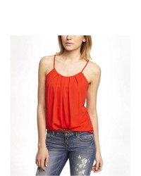 Express Pleated Neck Blouson Cami Red Small